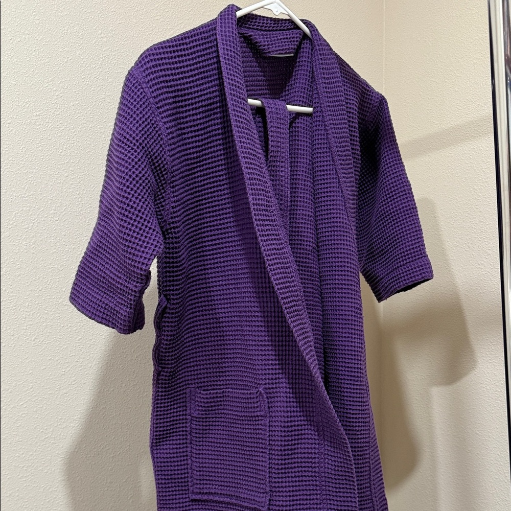 Luxurious Purple Knit Women's Robe